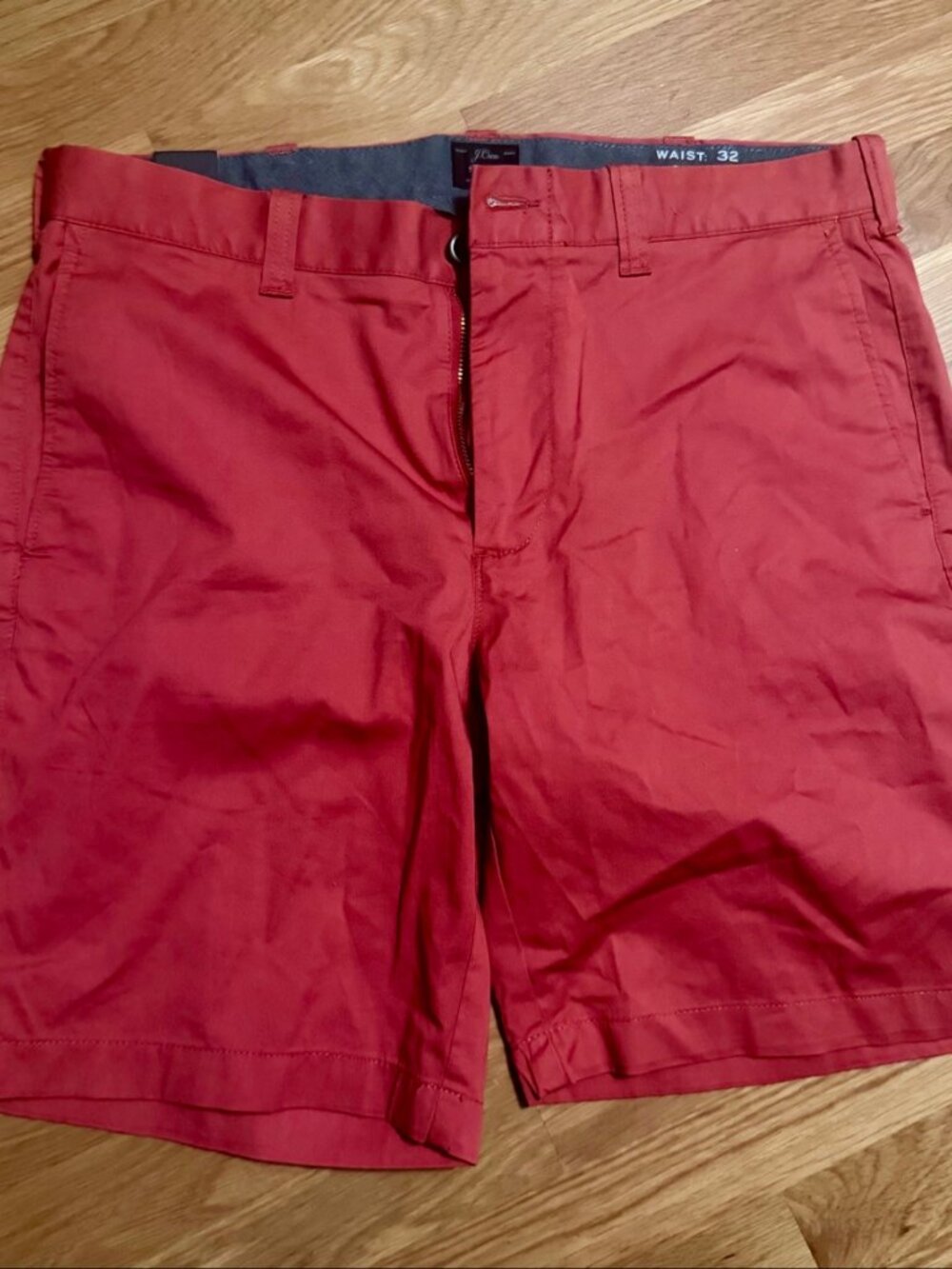 J.Crew Stretch Chino Shorts Mens 32 Coral 9 Inseam NWT